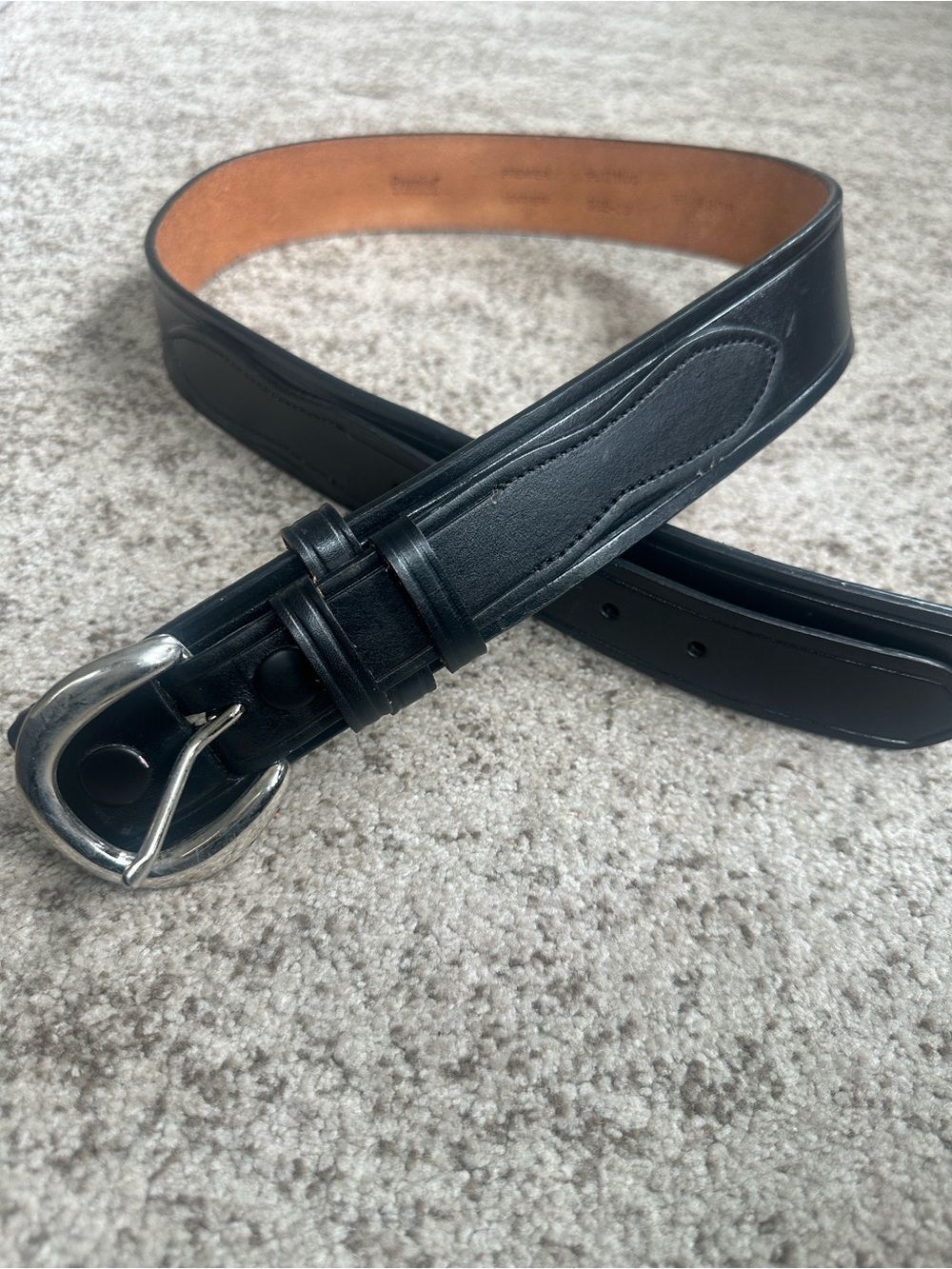 Premier Black Leather Belt 36